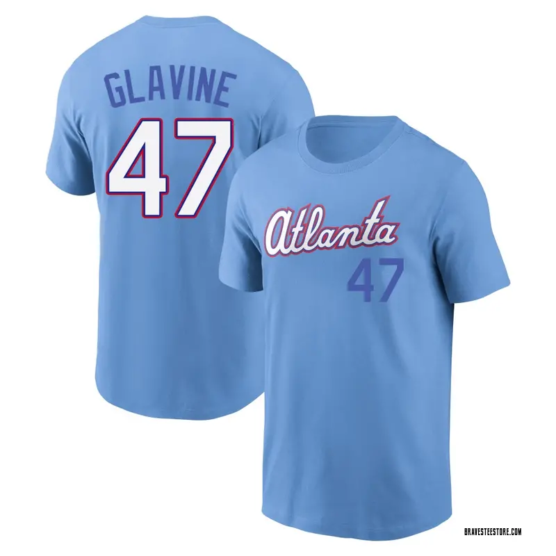 Men's Tom Glavine Atlanta Braves Light Blue 2026 City Connect Name & Number T-Shirt