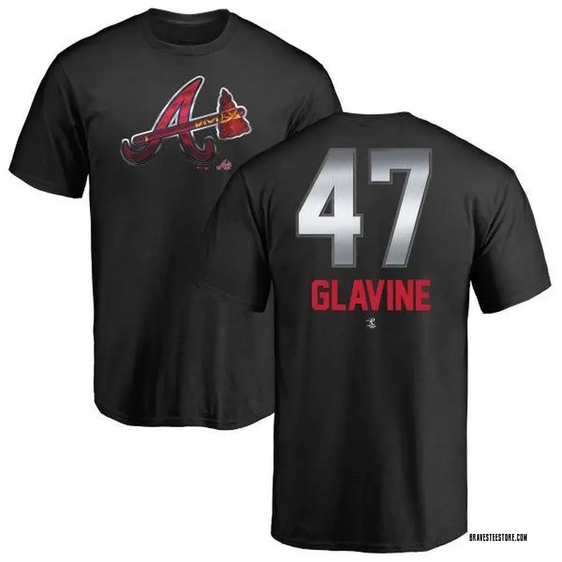 Men's Tom Glavine Atlanta Braves Midnight Mascot T-Shirt - Black