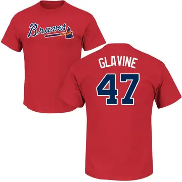 Men's Tom Glavine Atlanta Braves Roster Name & Number T-Shirt - Red