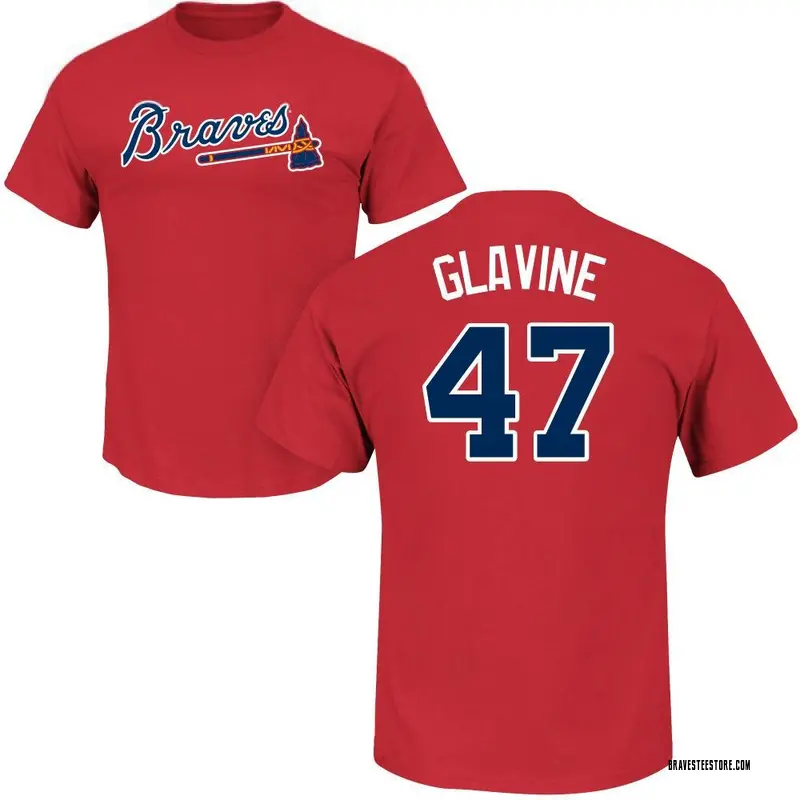 Men's Tom Glavine Atlanta Braves Roster Name & Number T-Shirt - Red