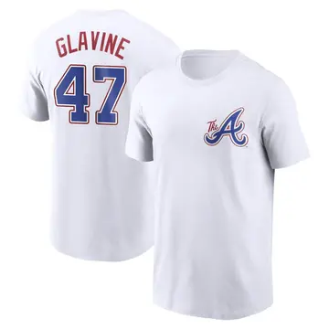 Men's Tom Glavine Atlanta Braves White 2023 City Connect Name & Number T-Shirt