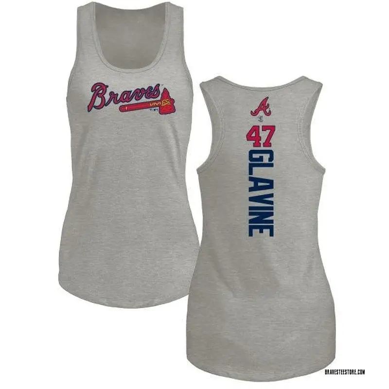Women's Tom Glavine Atlanta Braves Backer Tri-Blend Tank Top - Ash