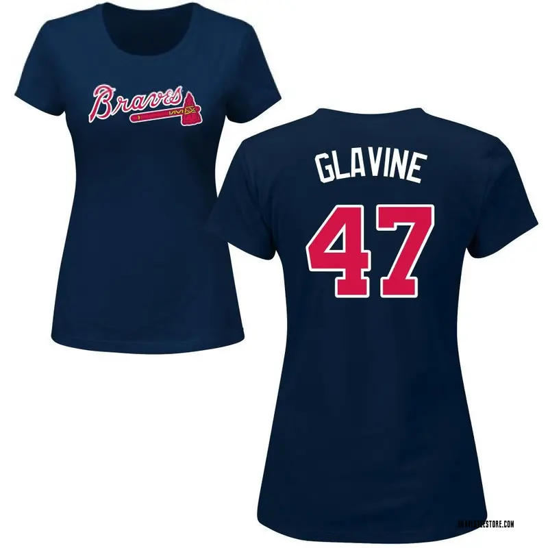Women's Tom Glavine Atlanta Braves Roster Name & Number T-Shirt - Navy