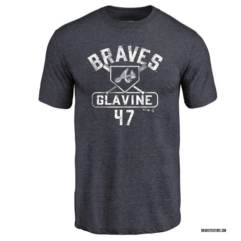 Youth Tom Glavine Atlanta Braves Base Runner Tri-Blend T-Shirt - Navy