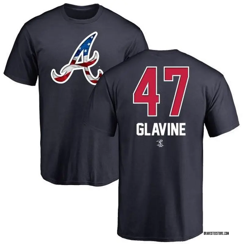 Youth Tom Glavine Atlanta Braves Name and Number Banner Wave T-Shirt - Navy