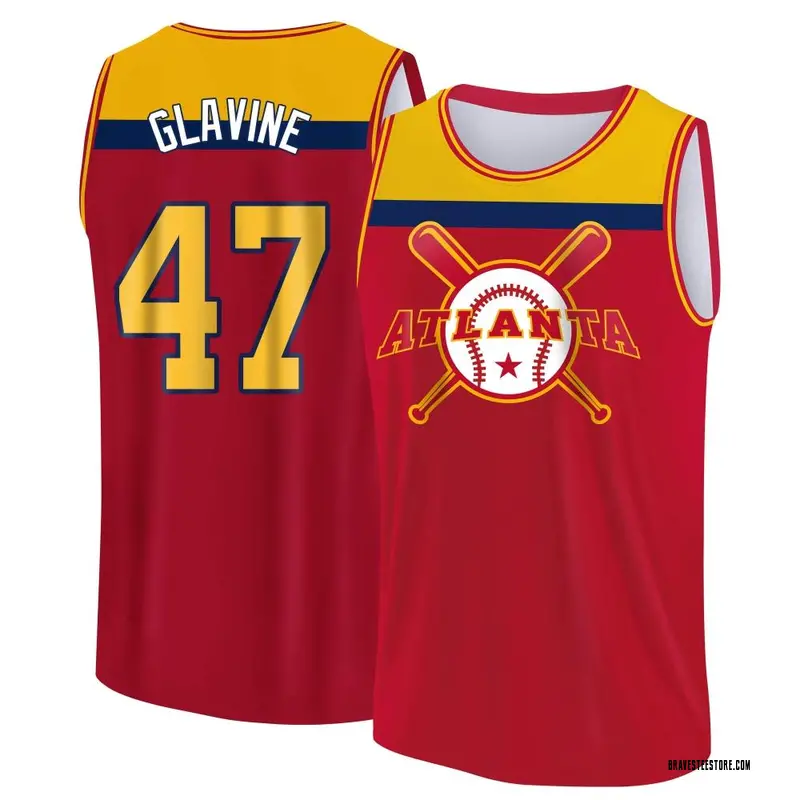 Youth Tom Glavine Atlanta Braves Red/Yellow Baseball Legend Tank Top